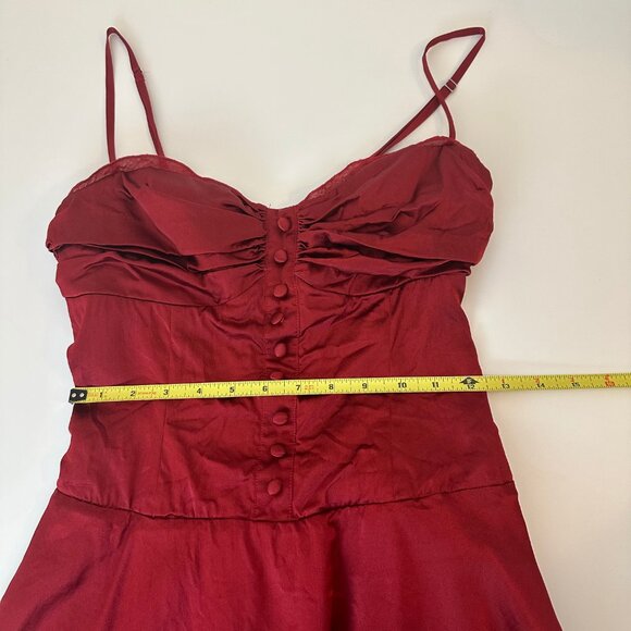 Reformation Ursula Red Silk Dress - Picture 9 of 10
